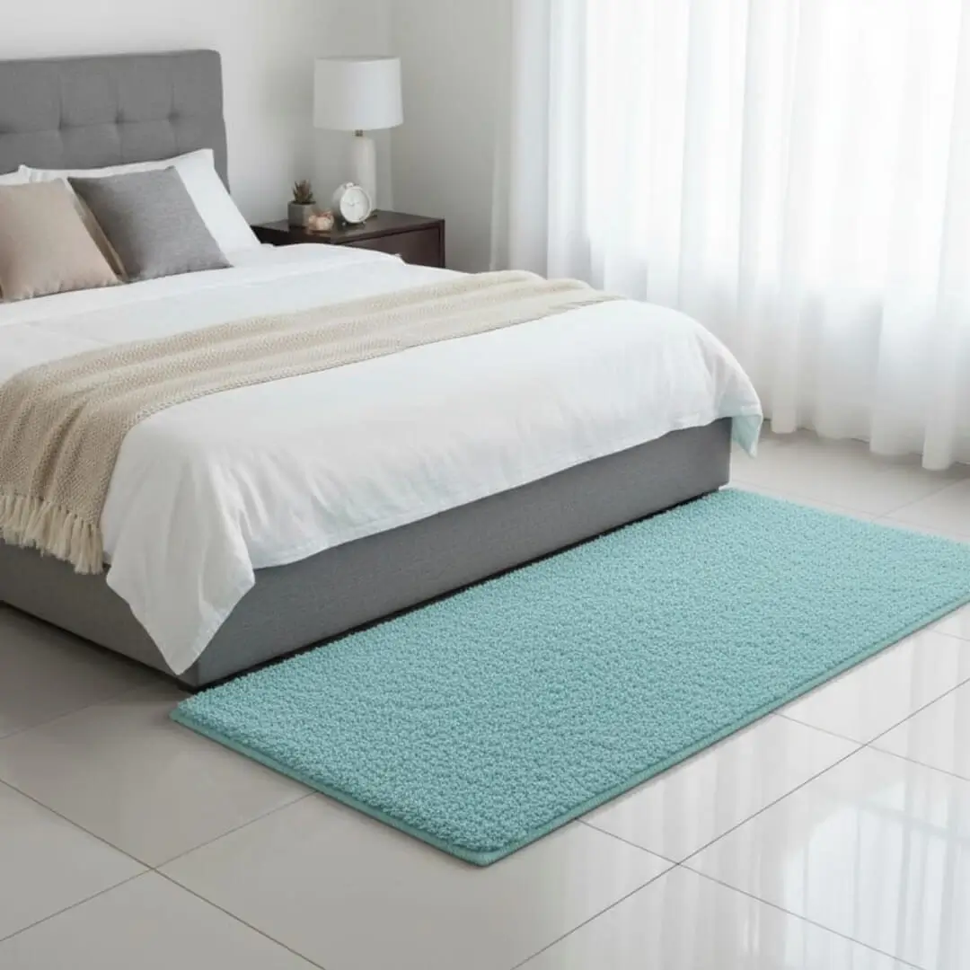 Runner Rug for Bedroom & Hallway by Saffron Leo (24x55 in) – Soft Anti‑Skid Bedside Rug | Floor Carpet